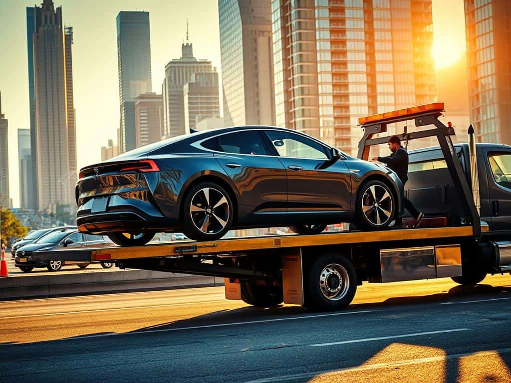 Abschleppen eines Elektroautos