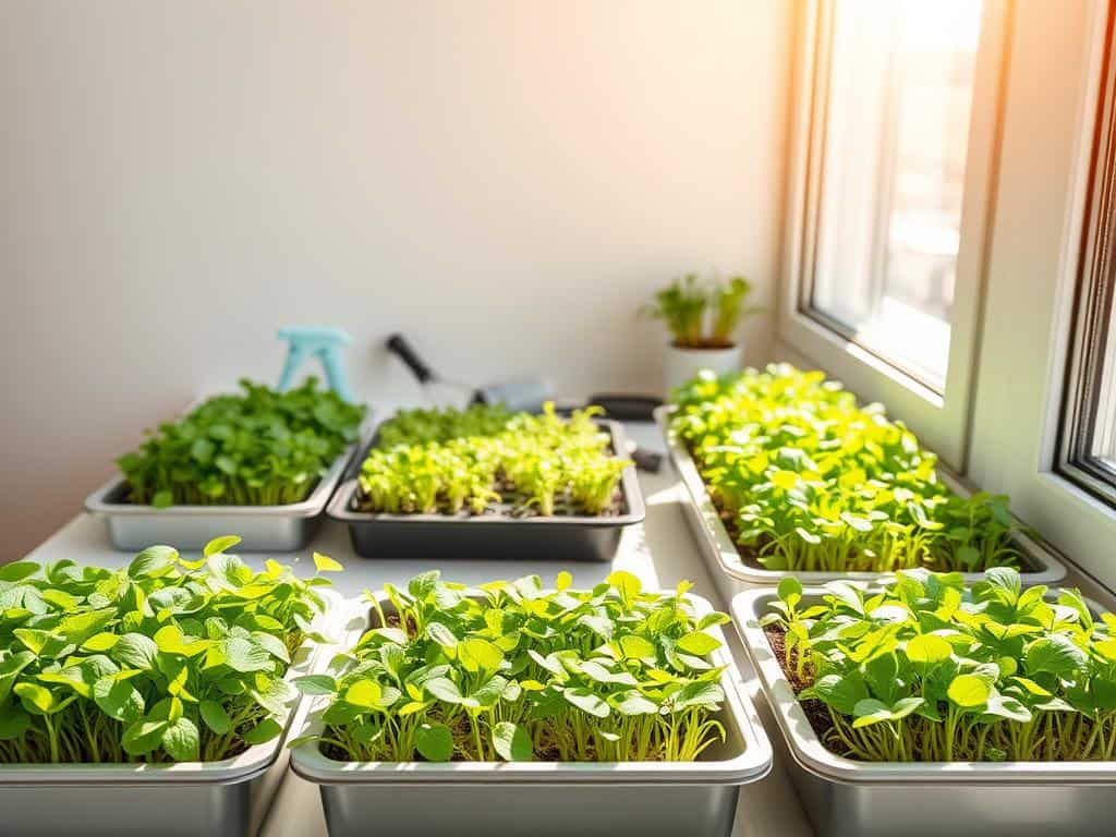 Anbau von Microgreens