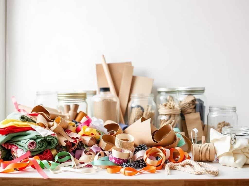 Einfache Materialien für Upcycling