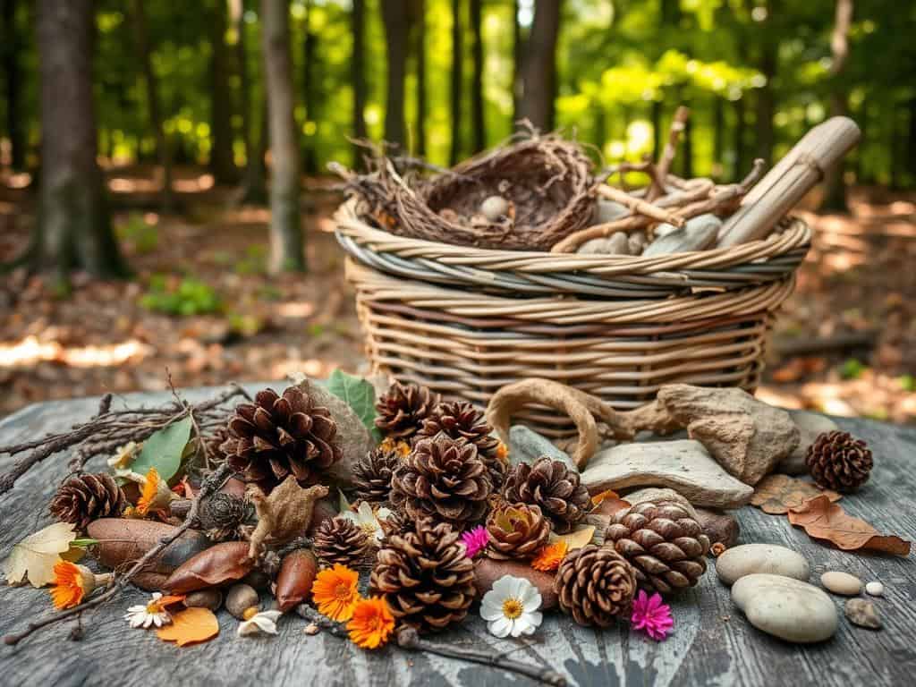 Naturmaterialien für Upcycling