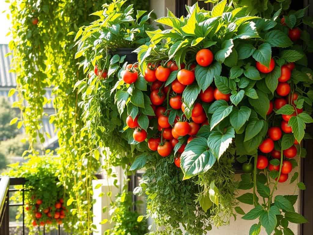 Vertikaler Garten auf dem Balkon