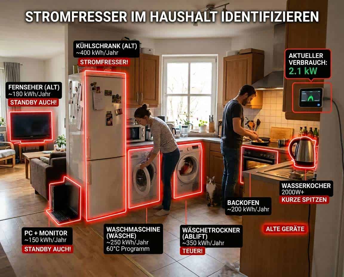 Stromfresser im Haushalt finden