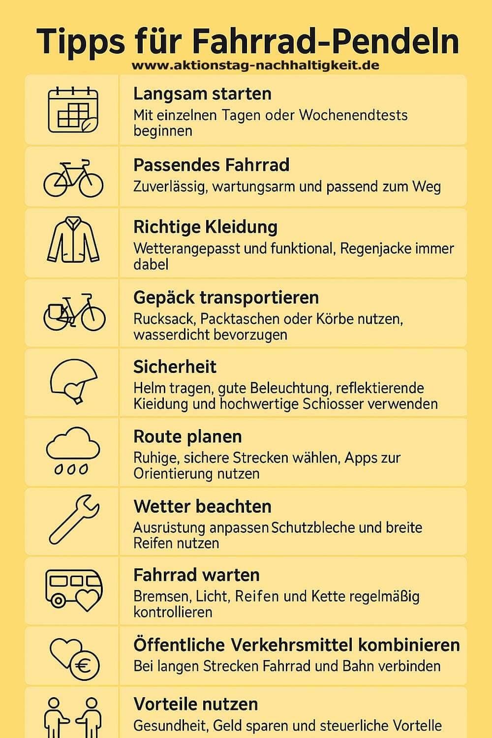 Fahrrad-Pendeln Tipps Fahrrad-Pendeln Tipps
