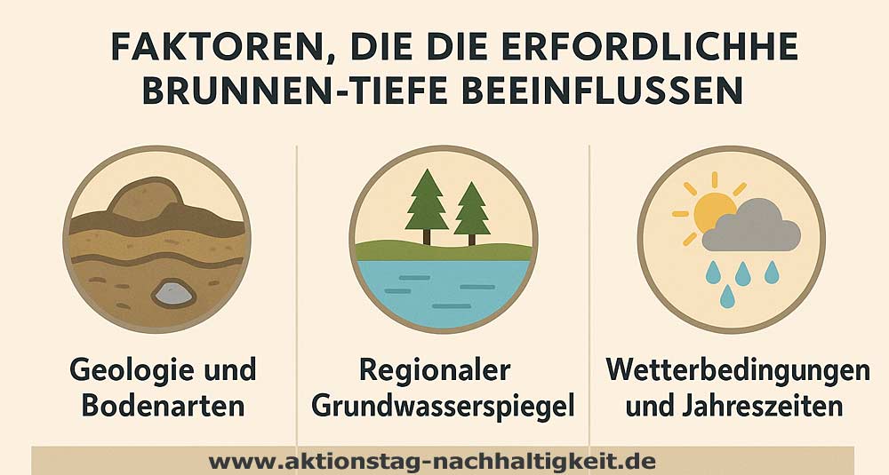 Faktoren für Brunnentiefe Faktoren für Brunnentiefe