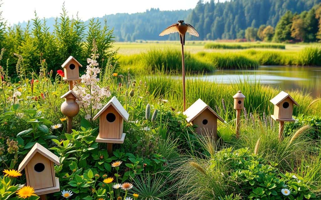 Naturgarten gestalten mit Nisthilfen