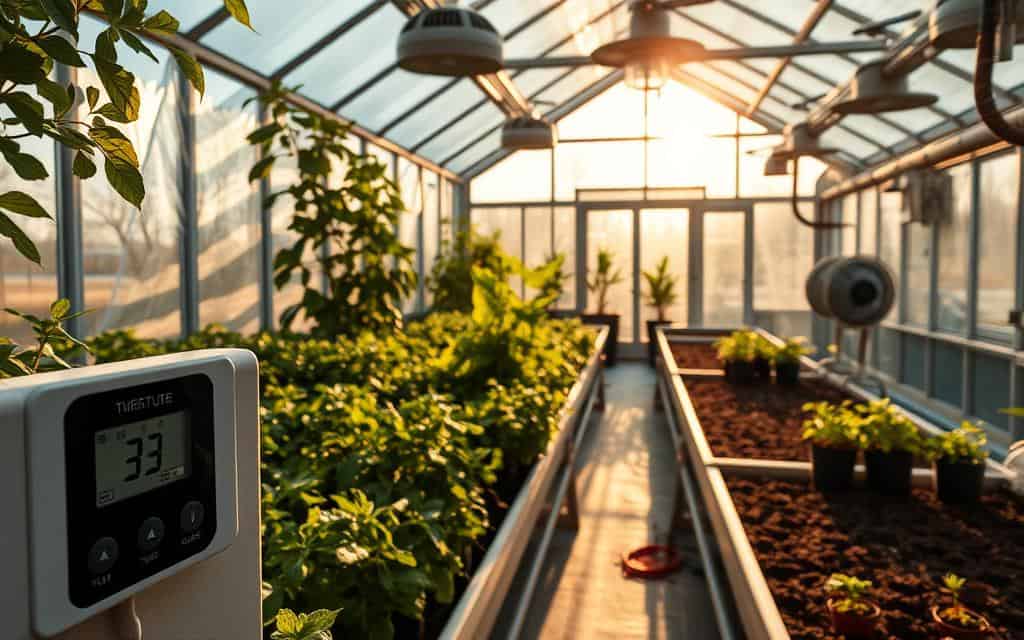 Temperaturkontrolle im Gewächshaus