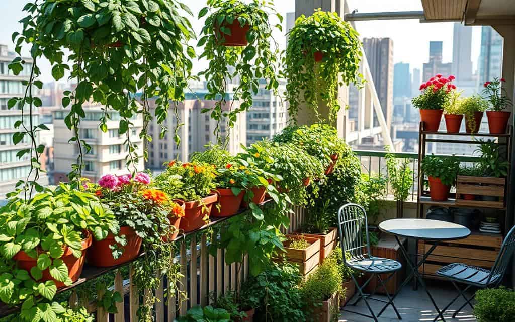 Urban Gardening Projekt auf einem Balkon