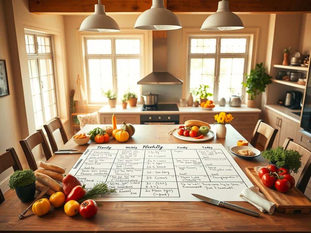 Wochenplan für Familienessen Wochenplan für Familienessen