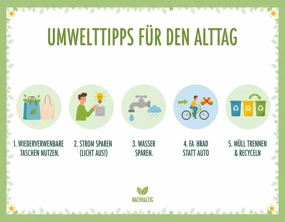 Tipps zum Schonen der Umwelt Tipps zum Schonen der Umwelt