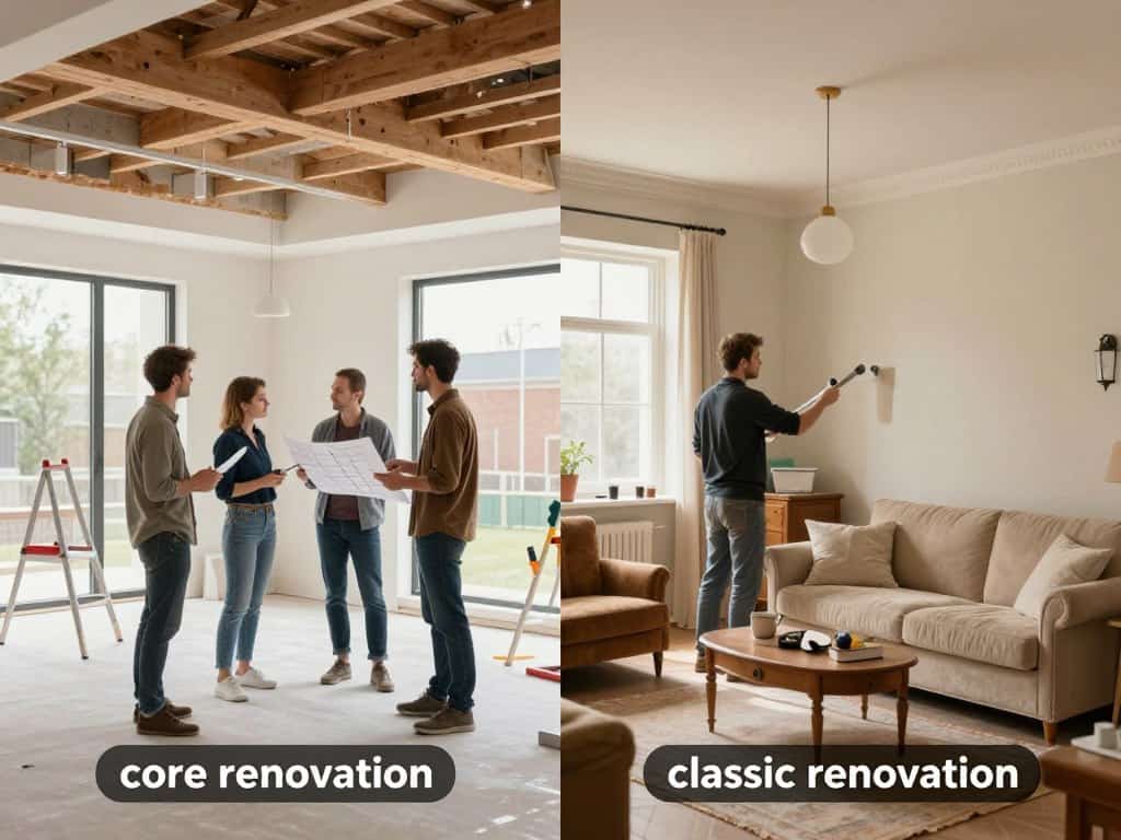 Kernsanierung versus klassische Renovierung Kernsanierung versus klassische Renovierung