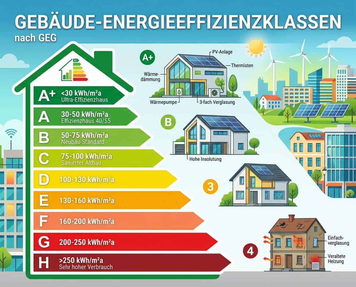 Geb&auml;ude Energieeffizienzklassen
