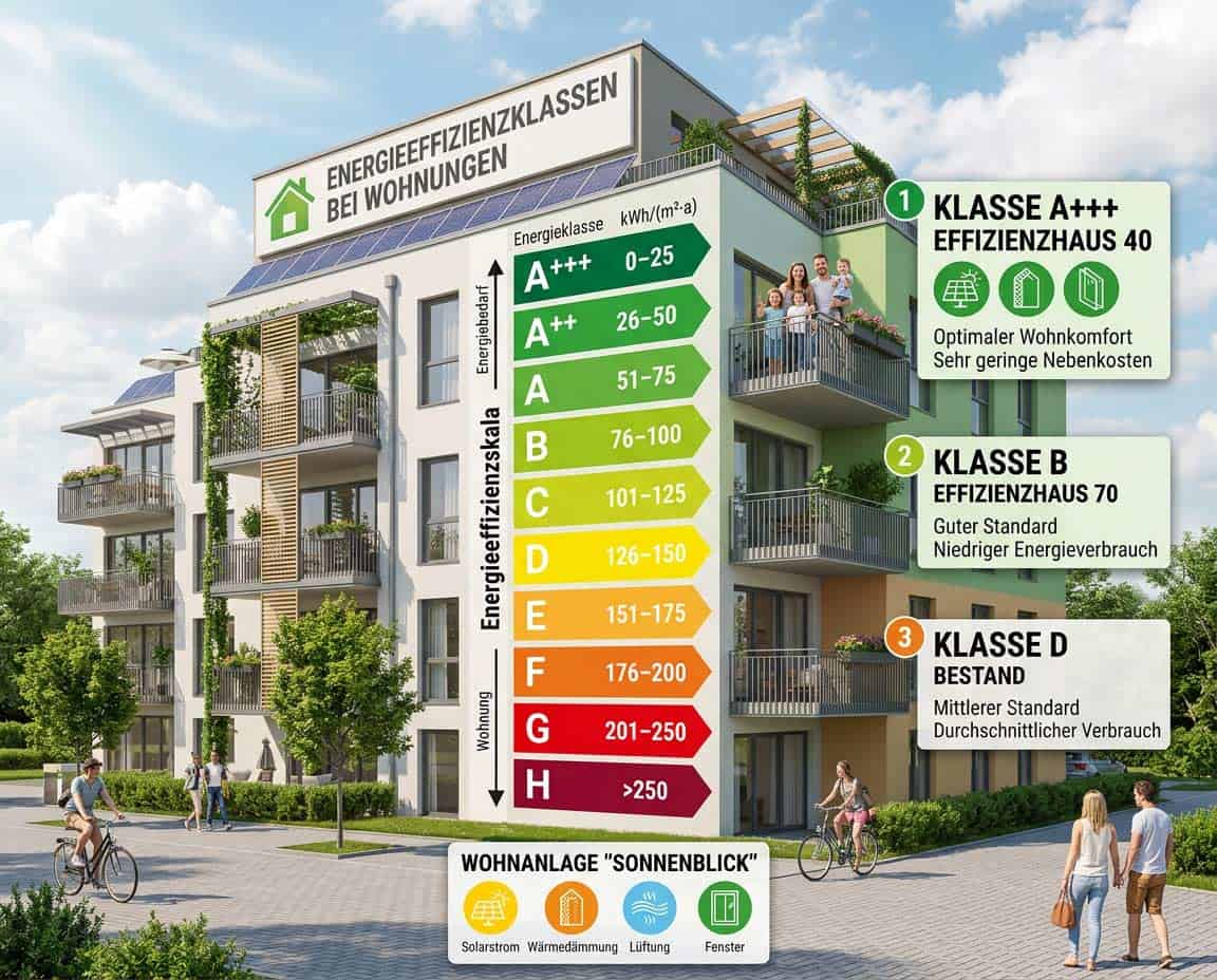 Energieeffizienzklasse bei Wohnungen Energieeffizienzklasse bei Wohnungen