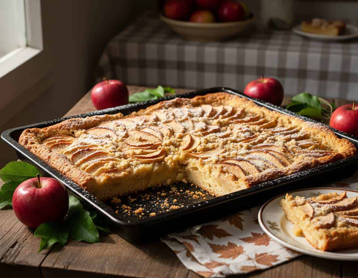 Saisonaler Apfelkuchen vom Blech