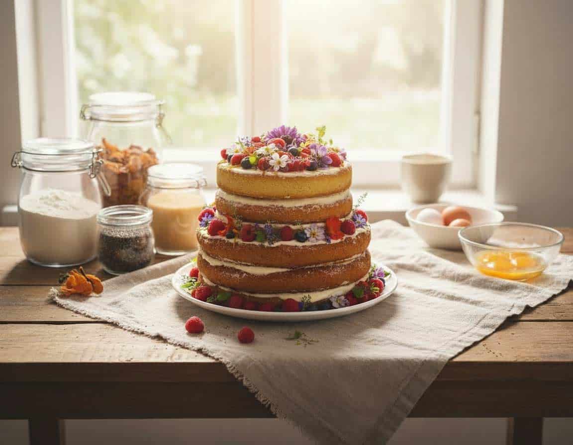 nachhaltiger selbst gebackener Kuchen